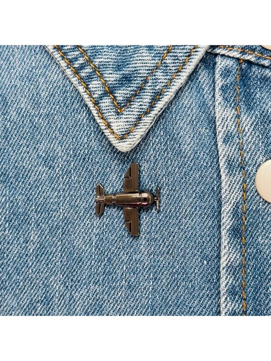 unbranded Jewelry - ✈️Vintage Aircraft Engine Lapel Pin Metal Airplane Brooch Aviation Enthusiast